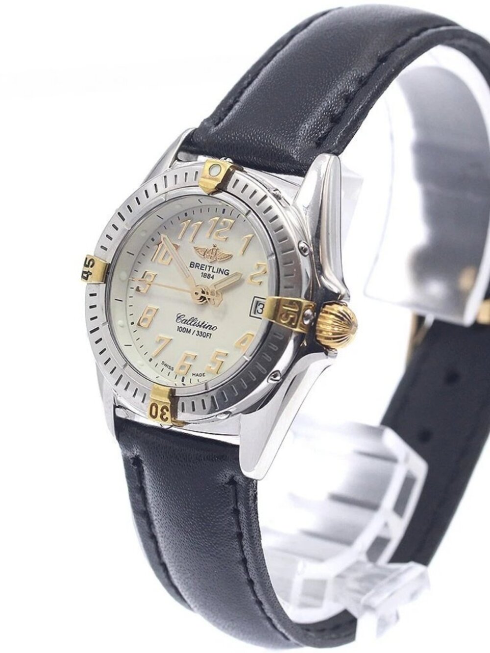 BREITLING Calistino B52345 Date beige Dial Quartz Ladies Watch_952560
